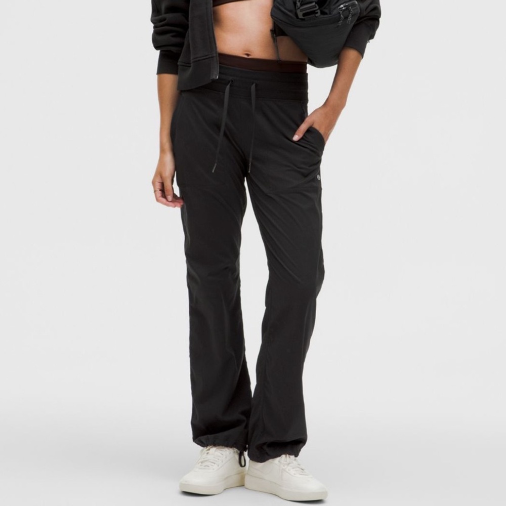 Lululemon Athletica Black Track Pants Relaxed Fit Joggers